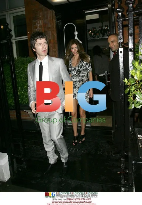 Noel Gallagher and Sarah McDonald Leaving Claridges Hotel
