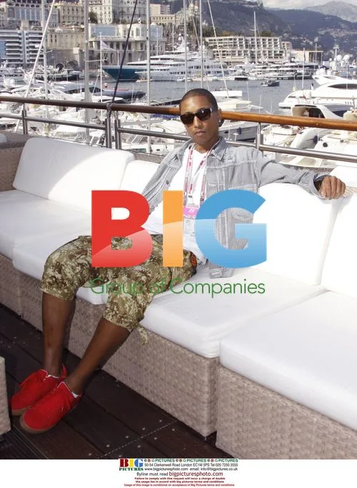 Pharrell Williams Meets Lewis Hamilton at Monaco GP
