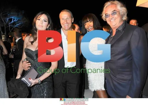 Briatore, Doronin, Campbell at De Grisogono Party