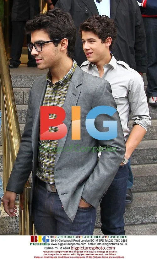 The Jonas Brothers Leaving Hotel in NYC