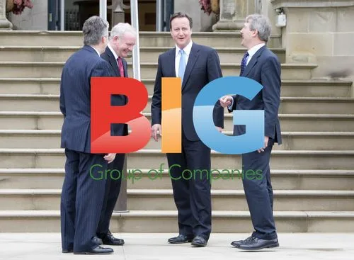 David Cameron Arrives at Stormont Castle