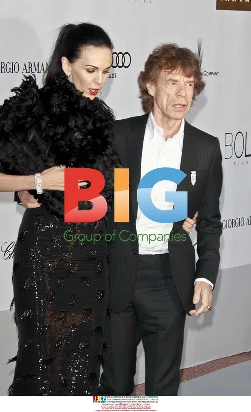 Mick Jagger & L'Wren Scott at Amfar Gala