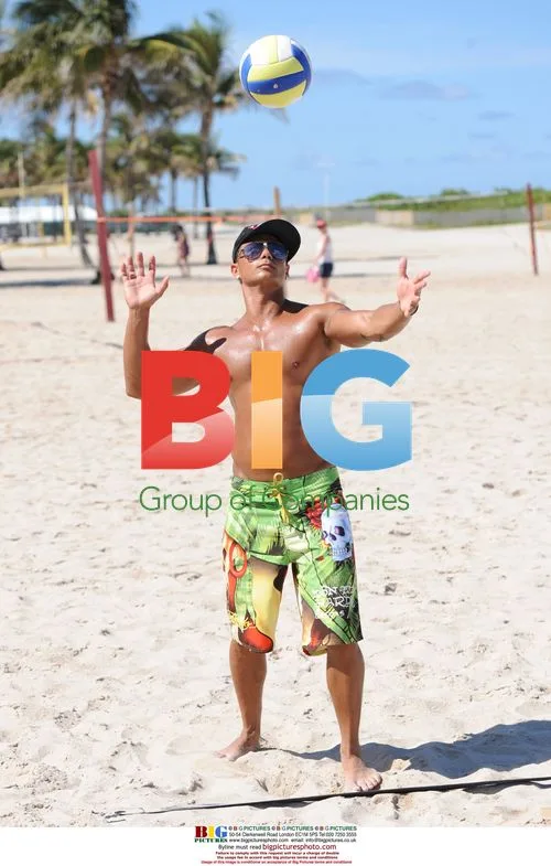 Pauly D Plays Volleyball in Miami