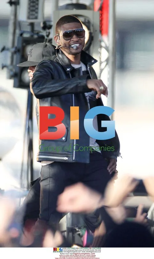 Usher performs on Sunrise in Sydney