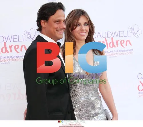 Elizabeth Hurley and Arun Nayar at Caudwell Children's Charity