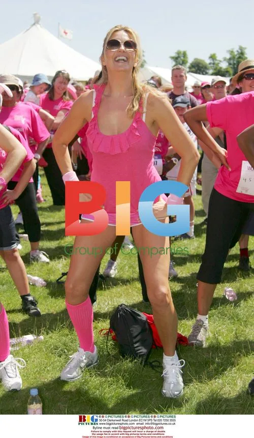 Penny Lancaster Stewart and Denise Lewis at Pink Ribbon Walk