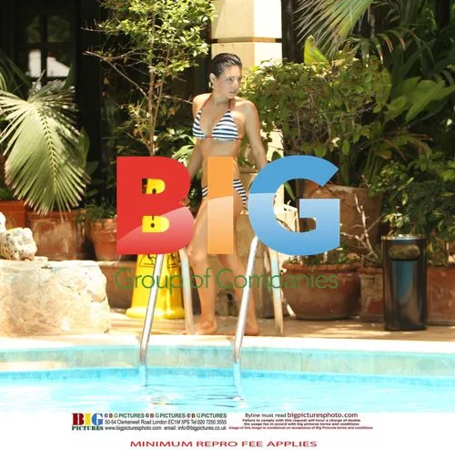 Roxanne Pallette Relaxes Poolside