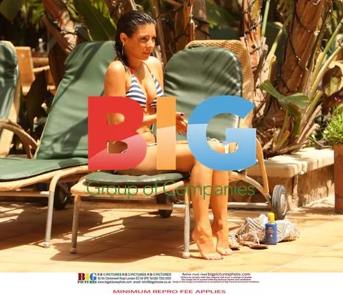 Roxanne Pallette Relaxes Poolside