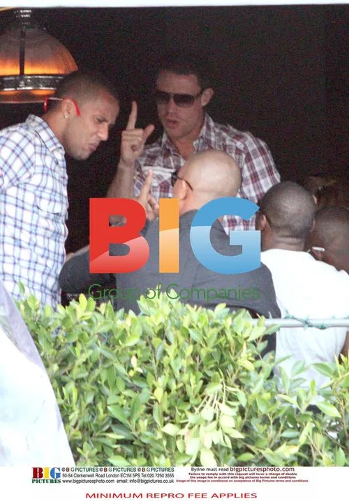 Wayne Bridge parties with friends in LA