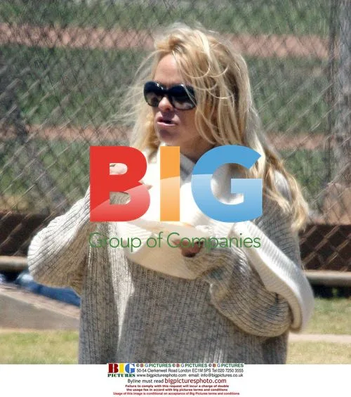 Pamela Anderson Watches Kids Play Baseball