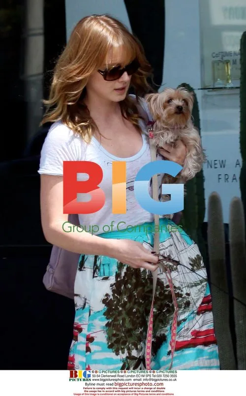 Kate Breckenridge walks dogs in LA