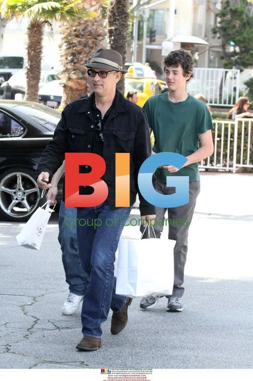 Tom Hanks shops at Fred Segal with kids