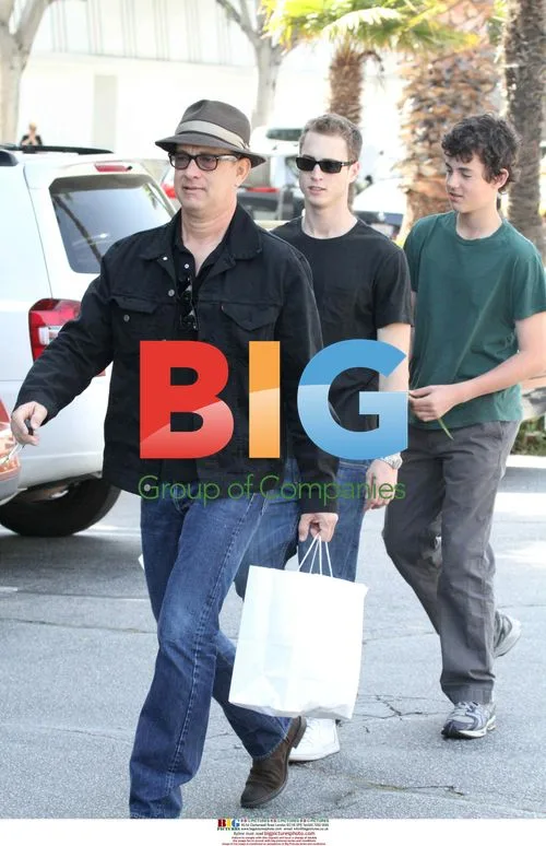 Tom Hanks shops with kids in Santa Monica