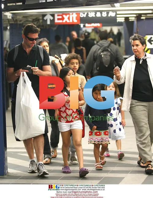 Hugh Jackman with Oscar and Ava