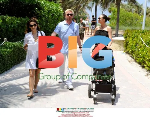 Boris Becker and Family Stroll in Miami