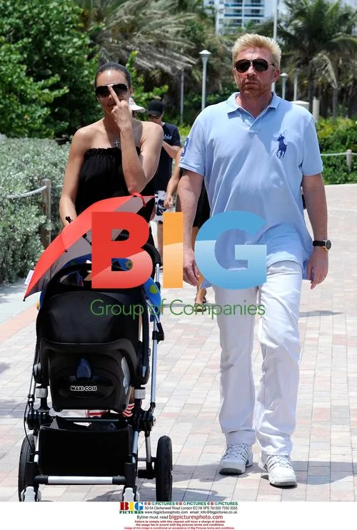Boris Becker Family Stroll in Miami