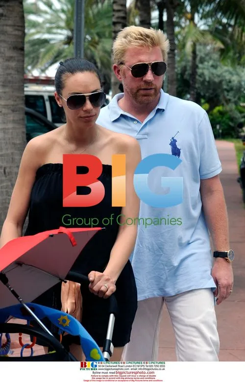 Boris Becker and family strolling in Miami