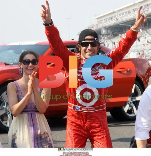 Dario Franchitti Celebrates Indy 500 Win
