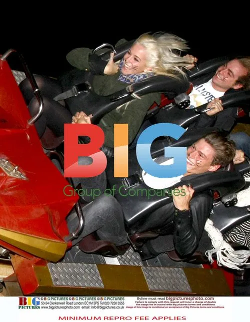 Pixie Lott and family at Thorpe Park