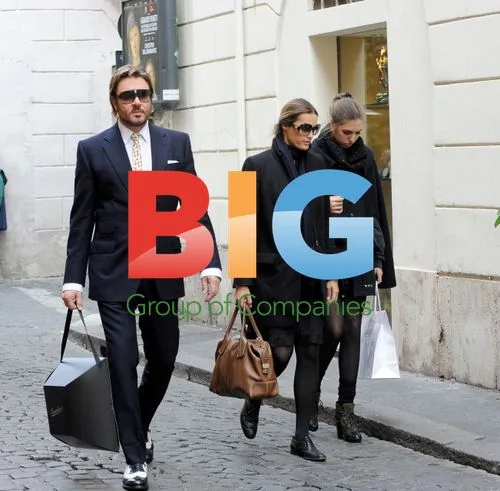 Simon Le Bon with daughter Amber and wife Yasmin shopping in Rome