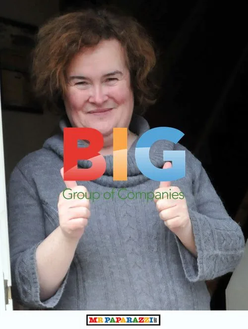 Susan Boyle with Fireworks Outside Home