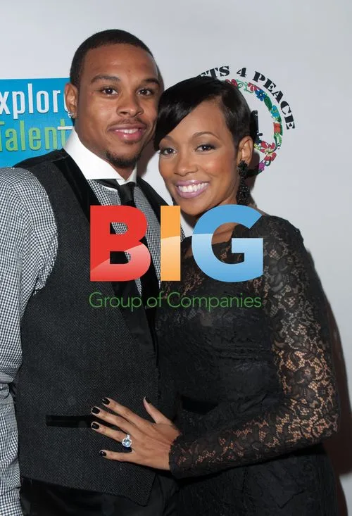 Shannon Brown and Monica at Monica's 30th Birthday Party