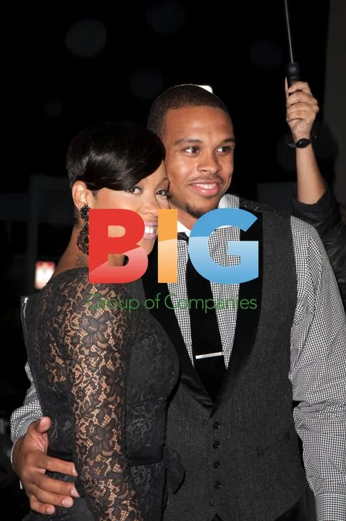 Shannon Brown and Monica at Monica's 30th Birthday Party