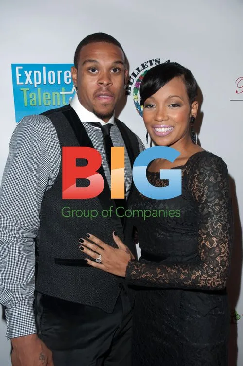 Shannon Brown and Monica at Monica\'s 30th Birthday Party