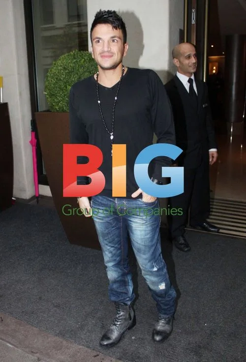 Peter Andre at Hotel in London