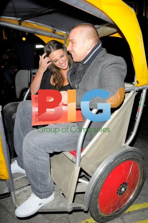 Danielle Lloyd and Jamie O'Hara Leaving Momos