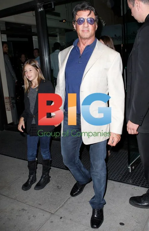 Sylvester Stallone and family leave restaurant