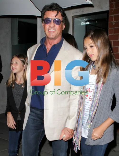 Sylvester Stallone and Family Dining Out