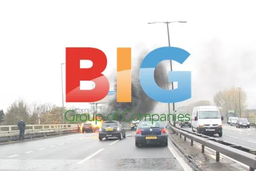 Car Bursts Into Flames on M4 in London