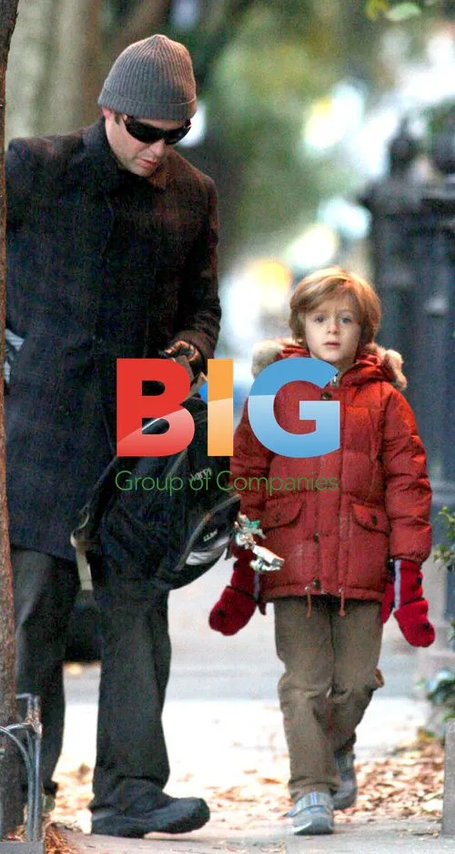 Matthew Broderick walks son to school