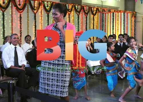 Obama Dances with Indian Students
