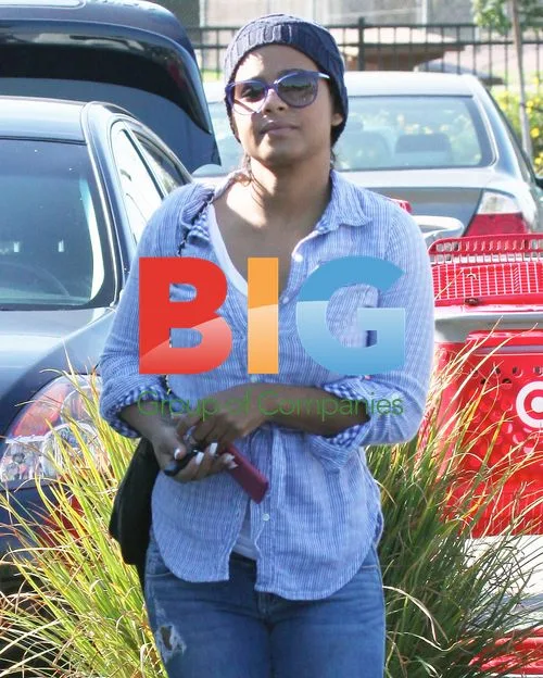 Christina Milian with daughter at Target