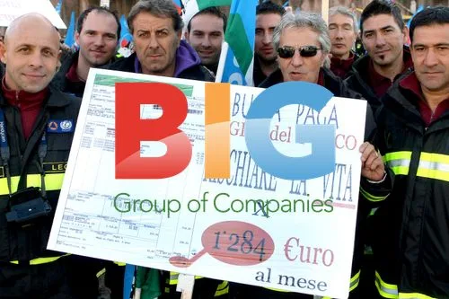 Italian FireFighters Strike in Roma