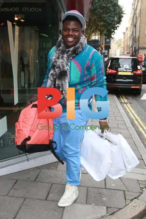 X Factor's Paije Richardson at Studios
