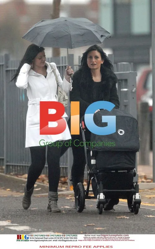 Ross Kemp's Partner and Baby in London