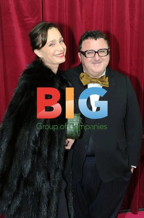 Kristin Scott Thomas and Alber Elbaz at Printemps