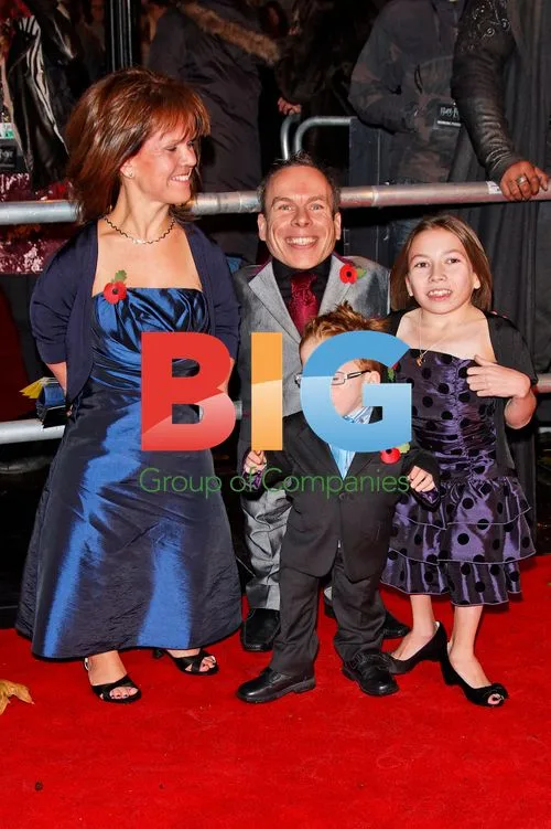Warwick Davis and Family at Harry Potter Premiere