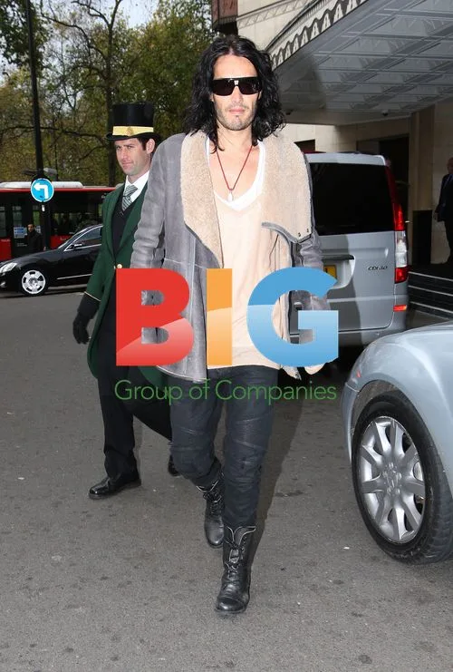 Russell Brand Leaving Hotel
