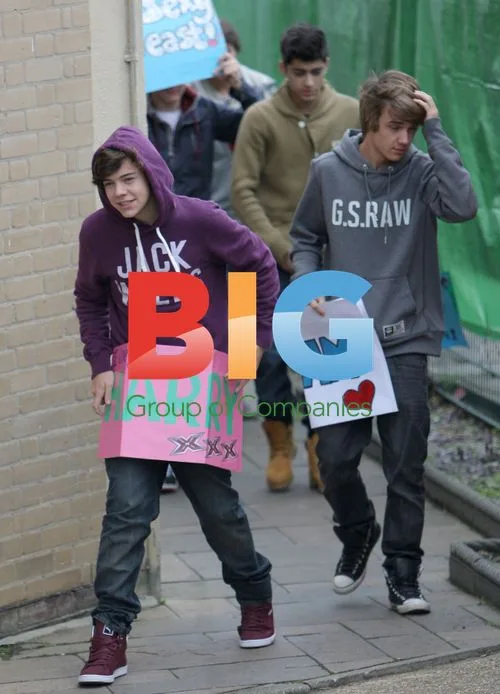 One Direction Arriving at X Factor Studios
