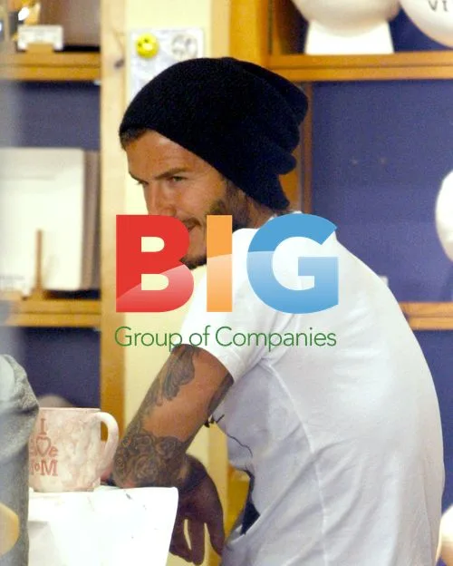 David Beckham Paints Pottery with Sons