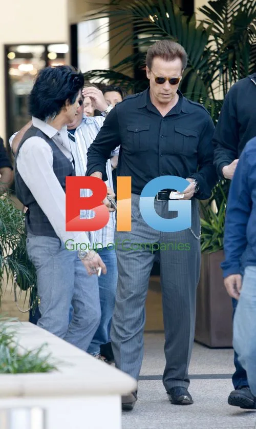 Arnold Schwarzenegger at Beverly Hills Salon