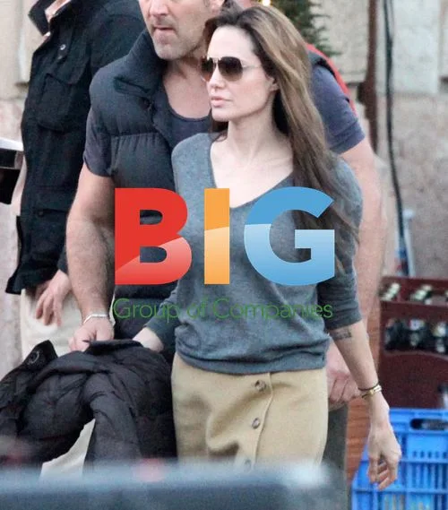 Angelina Jolie on set in Hungary