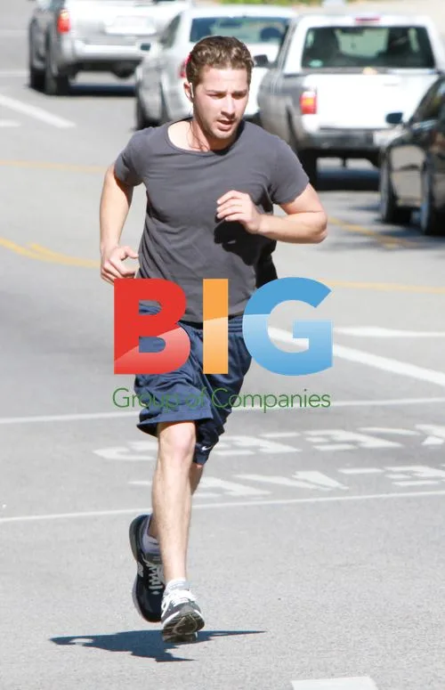 Shia LaBeouf Spotted Jogging in Van Nuys
