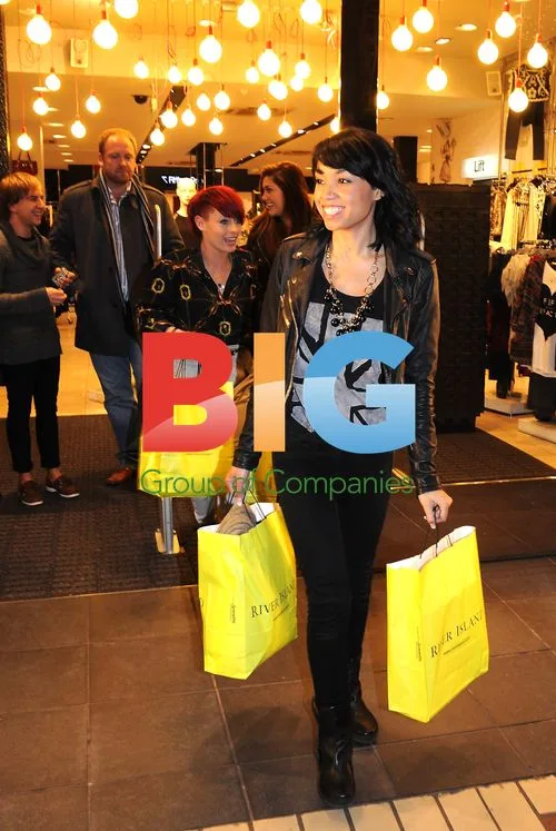 X Factor Band 'Belle Amie' Shopping in Dublin