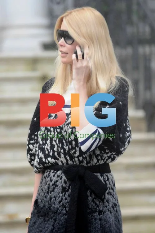 Claudia Schiffer School Run in London