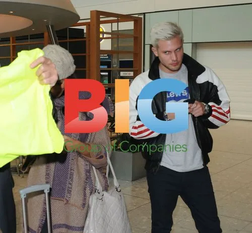 Leona Lewis and Boyfriend Land at Heathrow